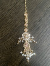 Indian Head Jewellery head tikka gold colour Wedding Hair Accessory for hair 