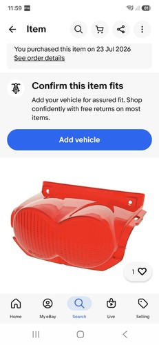 Rear light lens for - rear,