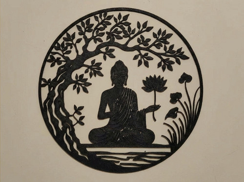 Buddha lotus wall - lotus, art