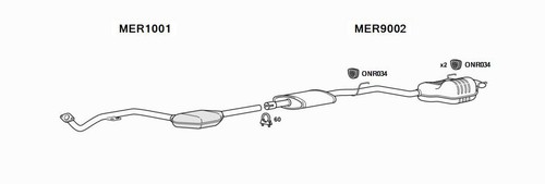 Exhaust system for mercedes - for,