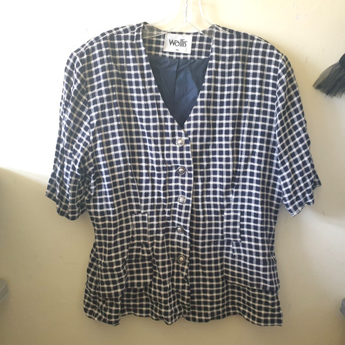 Vintage 80s navy blue - vintage, white