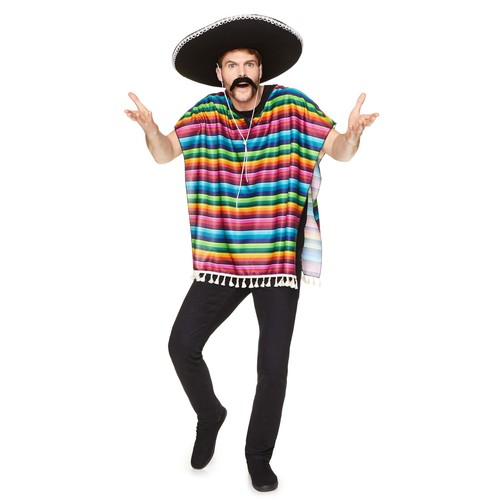 Adults mexican poncho - mexican, multi