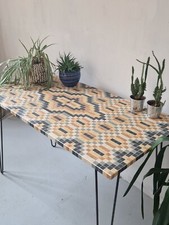 Retro Kilim Style Mosaic Table