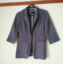 Denim Co. Ladies Women's Purple 100% Linen Jacket UK Size 8
