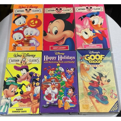 Disney vhs lot cartoon - disney, 6