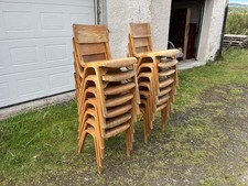 Retro Plywood  Stacking Chairs School / Lab / Cafe