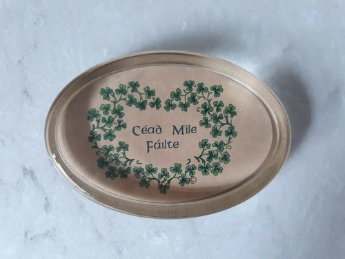 Oval glass paperweight from - oval,