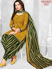100% Premium Cotton Print Fabric Unstitched Designer Indian Salwar Kameez Suits 