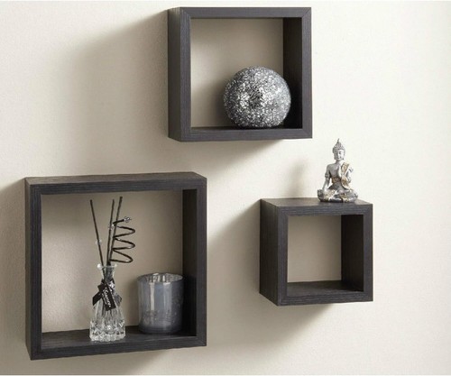 Set wooden floating cube - of, 3