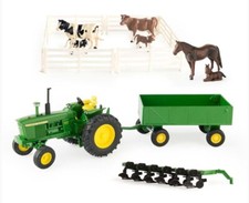 ERTL - JOHN DEERE 4020 with trailer, plough, animals and fences - 1/32 - ERT1...