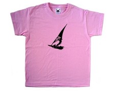 Windsurfing Pink Kids T-Shirt