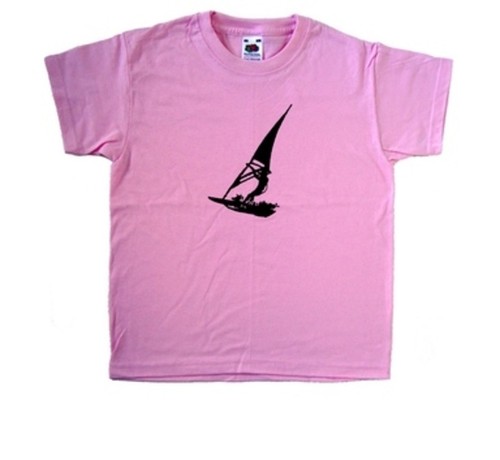 Windsurfing pink kids shirt - kids, t-shirt