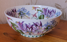 PORTMEIRION JANE LOUDON LADIES FLOWER GARDEN CHINA 10.5" SALAD BOWL, LFG69-73