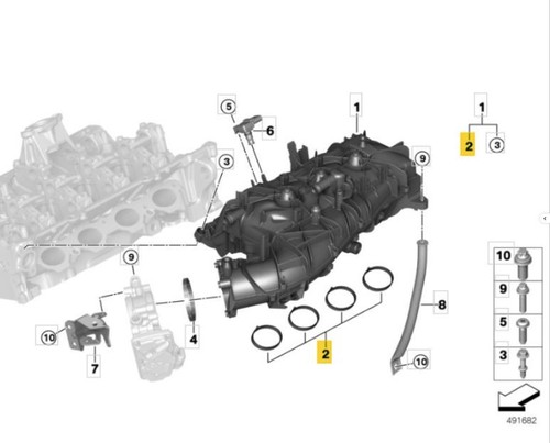 Genuine bmw inlet manifold - inlet,