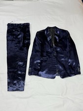 Paul Smith Women’s Purple Satin Suit Single Breasted Double Pleat Trousers