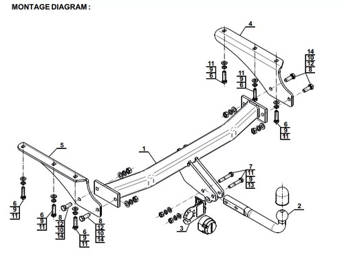 Swan neck tow bar - neck, jeep