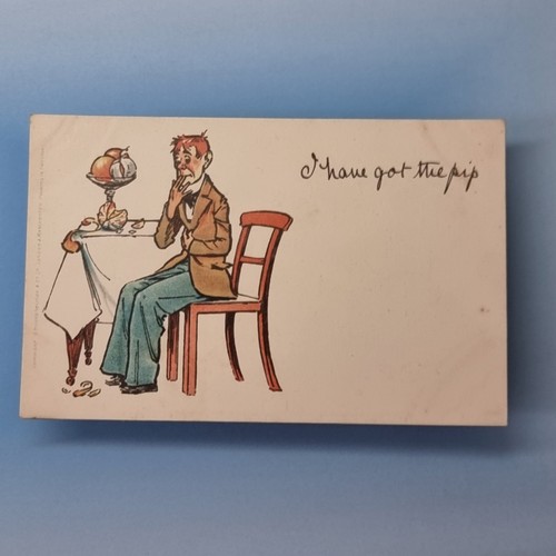 Comic postcard c1905 - comic, red