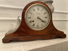 Comitti of London  Mahogany Napoleon Bell Strike Mantel Clock 'Regency'