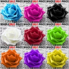 100 Pcs Large 6CM Artificial Flowers Foam Rose Heads Wedding Party Decor Bouquet
