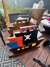 Solid Wooden Toddler/Child Rocking Pirate Chair Antique Style Vintage