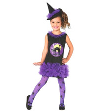 Girl Purple Cat Tutu Witch