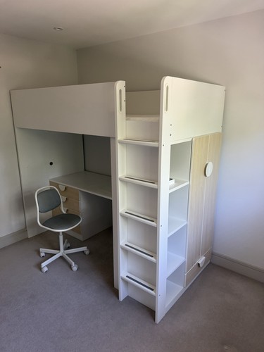 Single loft bed with - loft,