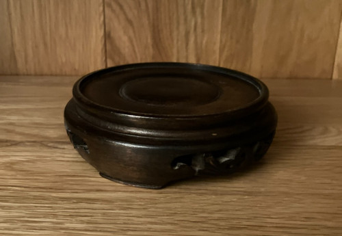 Wooden chinoiserie style vase - wooden,