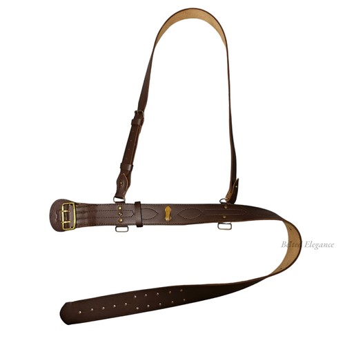 Sam browne belt with shoulder - with,