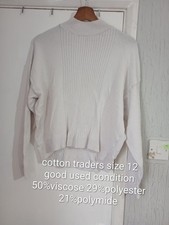 Ladies Turtle Neck Jumper From Cotton Traders In Good Used Condition Size 12
