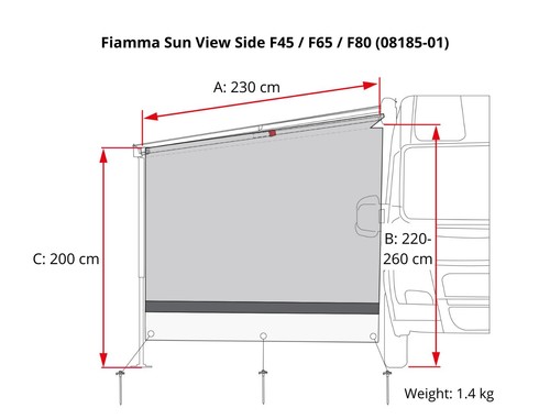 Fiamma sun view side - fiamma, for