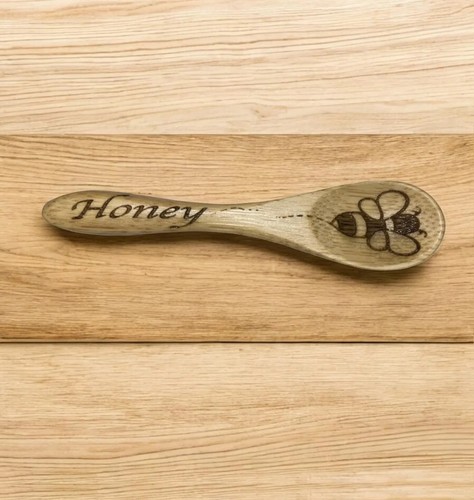 Handmade wooden honey spoon - handmade,