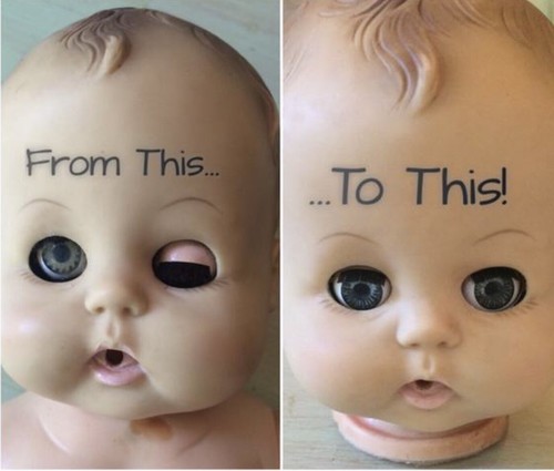 Wide neck dolls eye - neck, kit