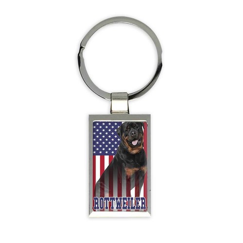 Rottweiler usa gift keychain - usa,