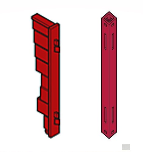 Playmobil pillar red wall - red,