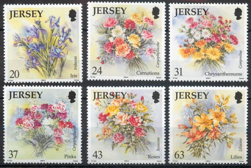 Jersey 1998 autumn flowers - flowers, set