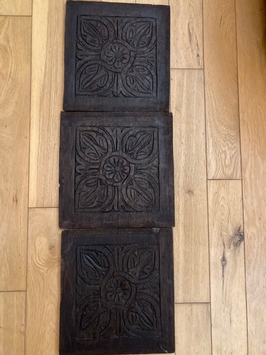 English carved oak - english, panels