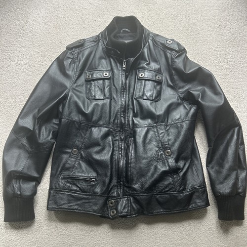 Men leather jacket size - men's,
