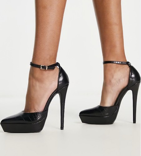 Bebo ridha black croc effect - bebo,