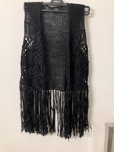 Ladies black woven tassel - ladies, f&f
