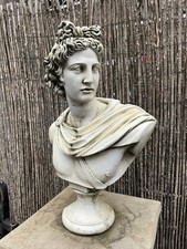 Stone Apollo Bust figure Statue Vintage reconstituted stone Ornament of Apollo 