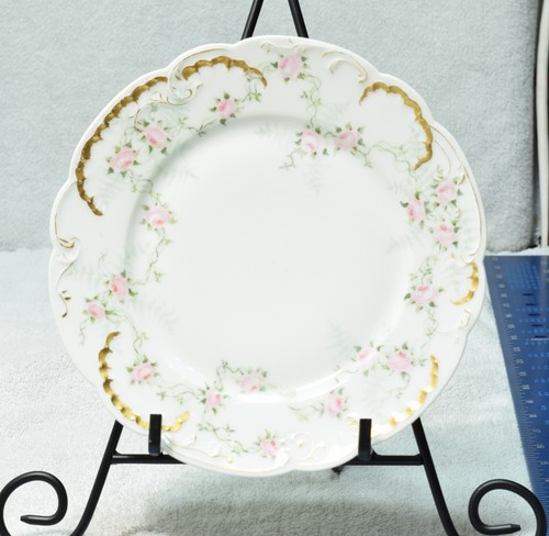 Haviland 8 plate pink - h,