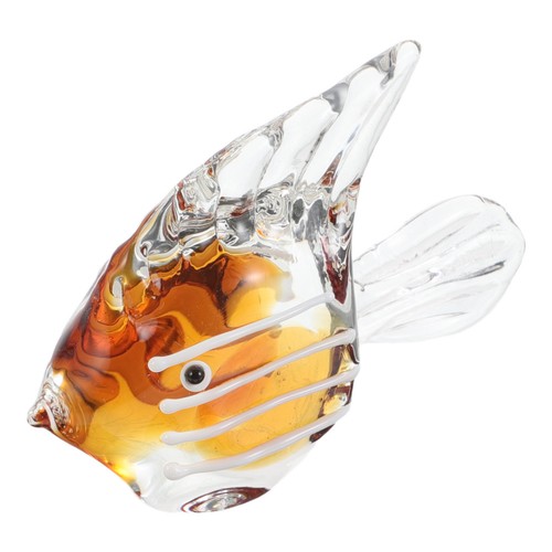 Glass fish figurine ornament - glass,