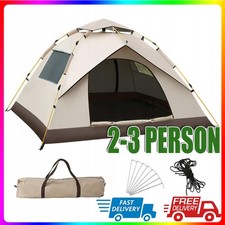 Full Automatic Pop Up Camping Tent 2-3 Person Family Outdoor Hiking Shelter NEW