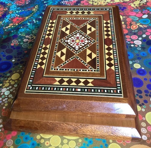 Vintage handmade wood inlaid - handmade,