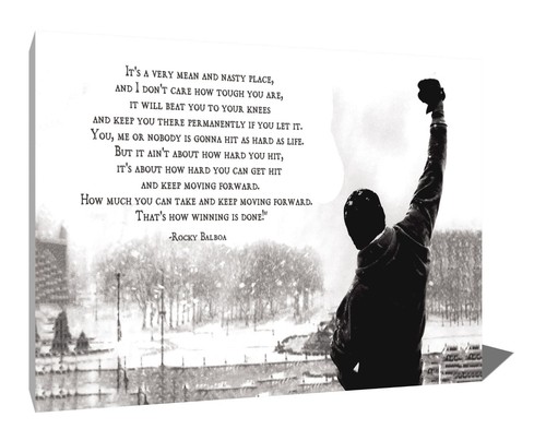Rocky quotes canvas - rocky,
