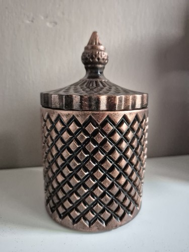 Black copper storage pot - black,