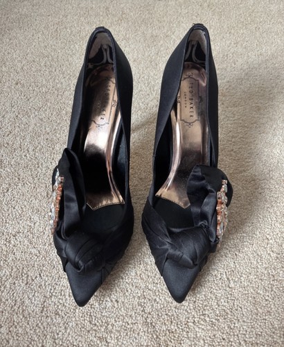 Ted baker black satin - ted, jewelled