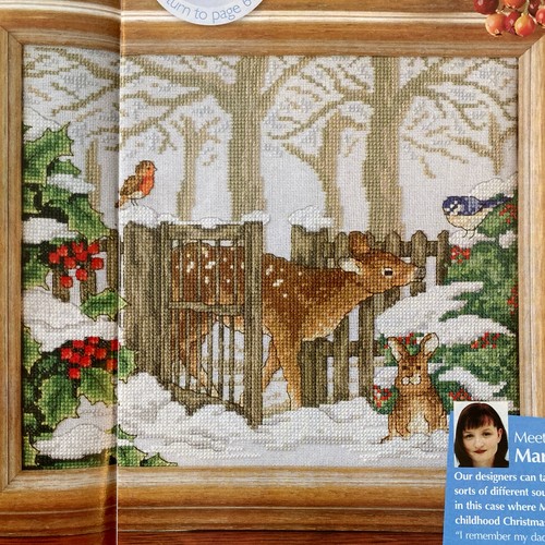 Winter snow garden animals