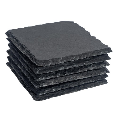 Square slate coasters 10cm - square,
