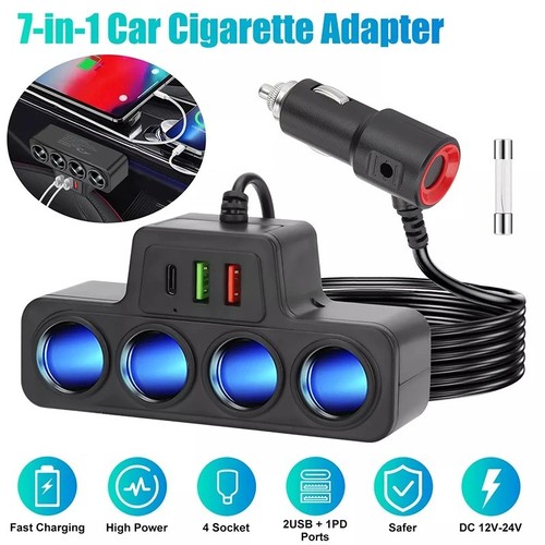 4way car cigarette - 7-in-1,